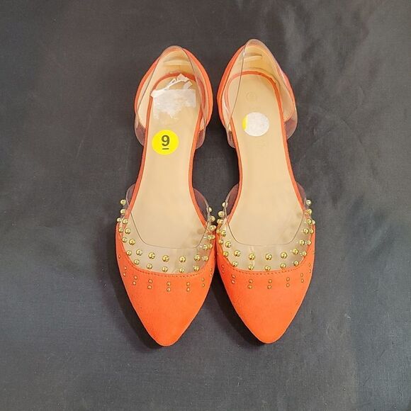 MUDD WOMEN'S SLIP-ON GOLD METALLIC BALL DESIGN EMBROIDERED SUEDE CLOSED TOE FLAT - Picture 3 of 15